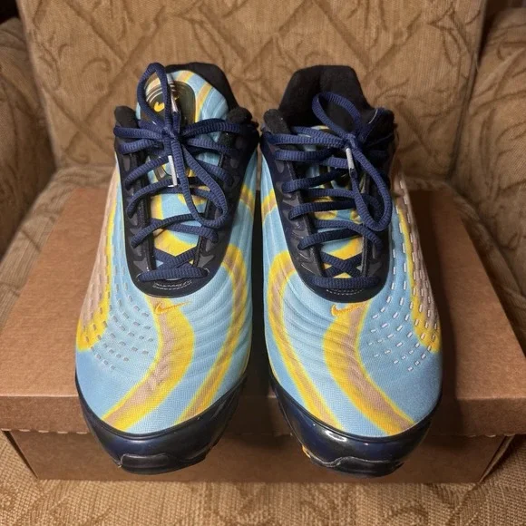Nike Air Max Deluxe Midnight‎ Navy Laser Orange AJ7831-400 Size 11.5 Pre Owned